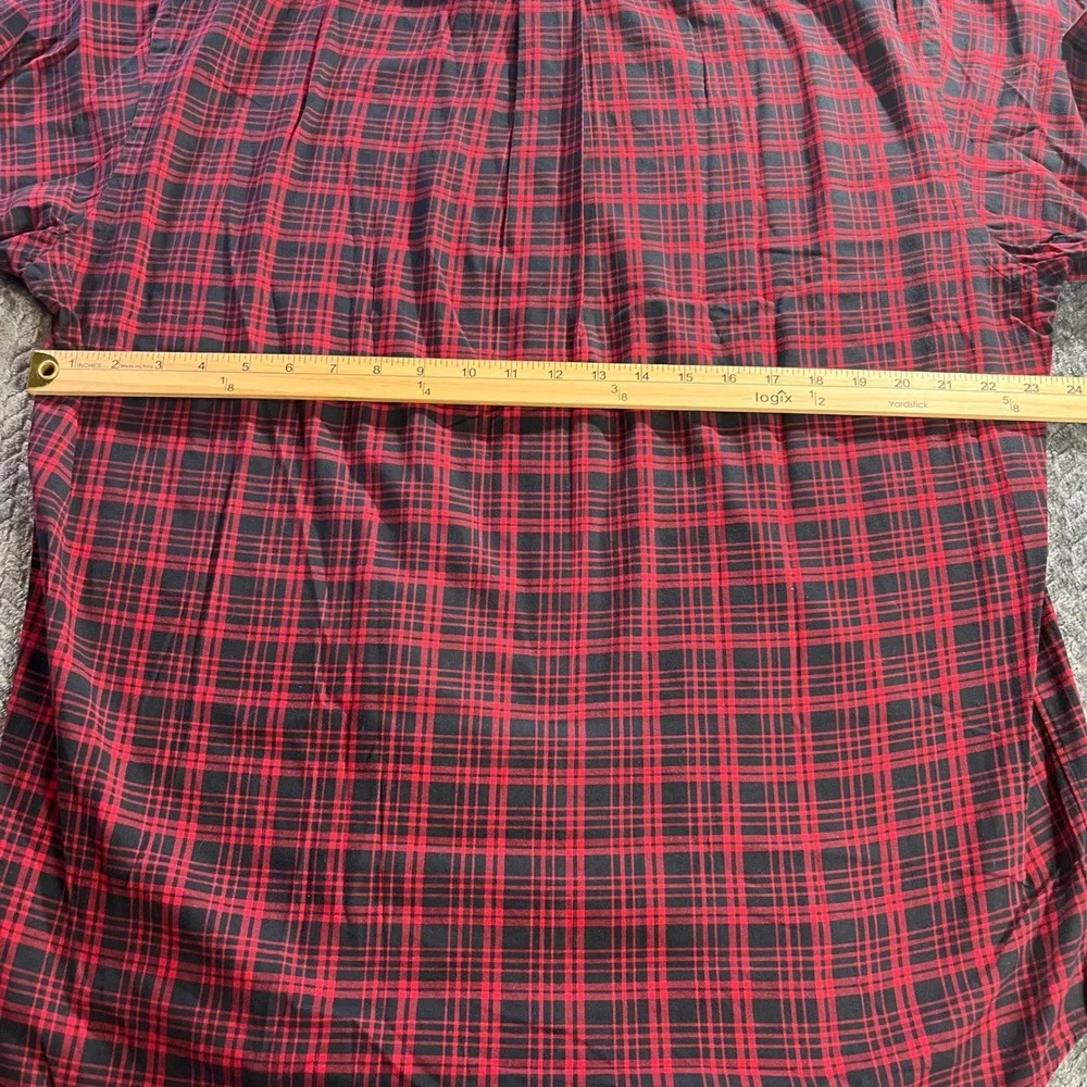 Ralph Lauren‎ Mens Blake Plaid Button Down Shirt Red Black Cotton Size M - Picture 8 of 10